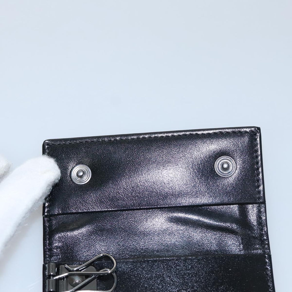 FENDI Zucchino Canvas Key Case Black am7391