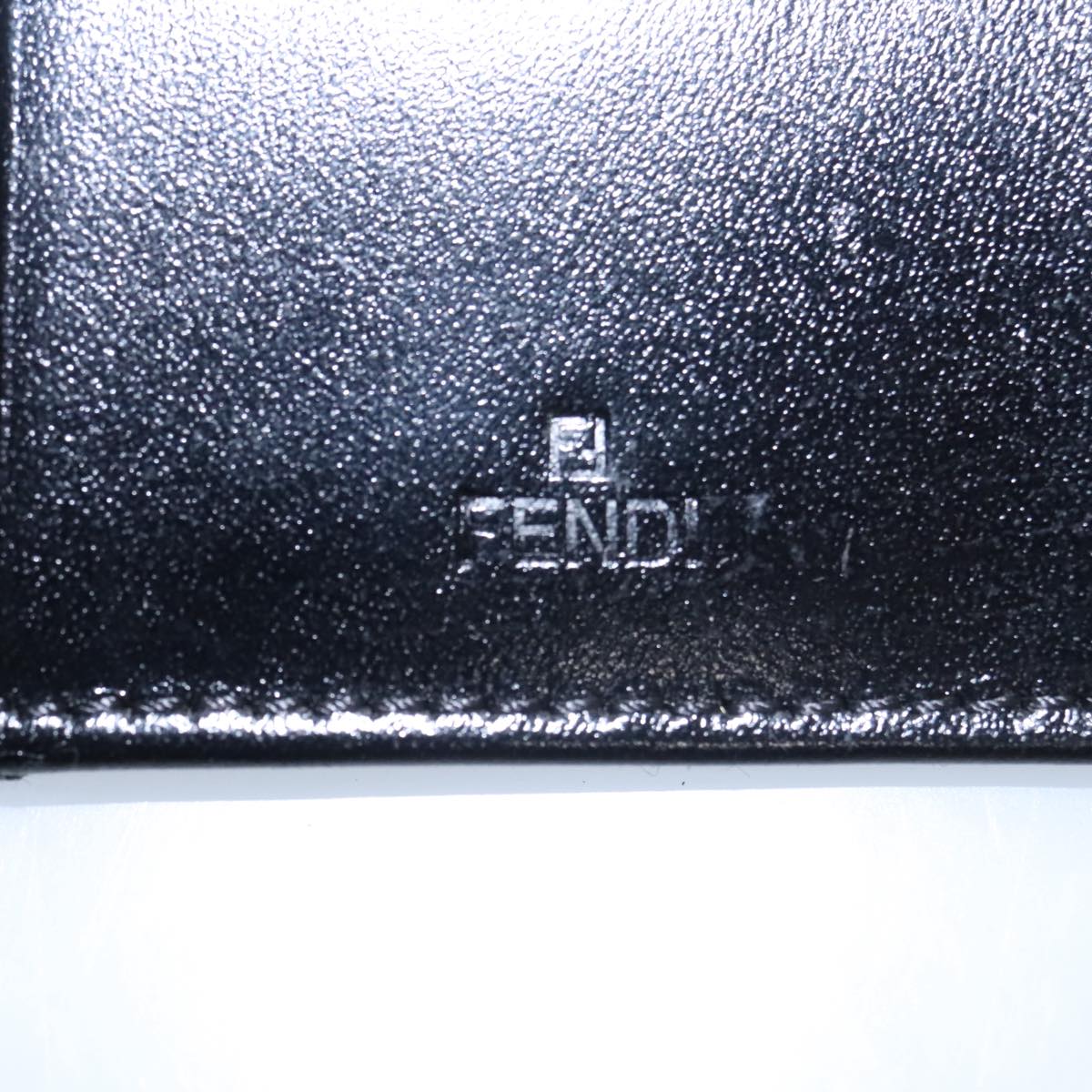 FENDI Zucchino Canvas Key Case Black am7391