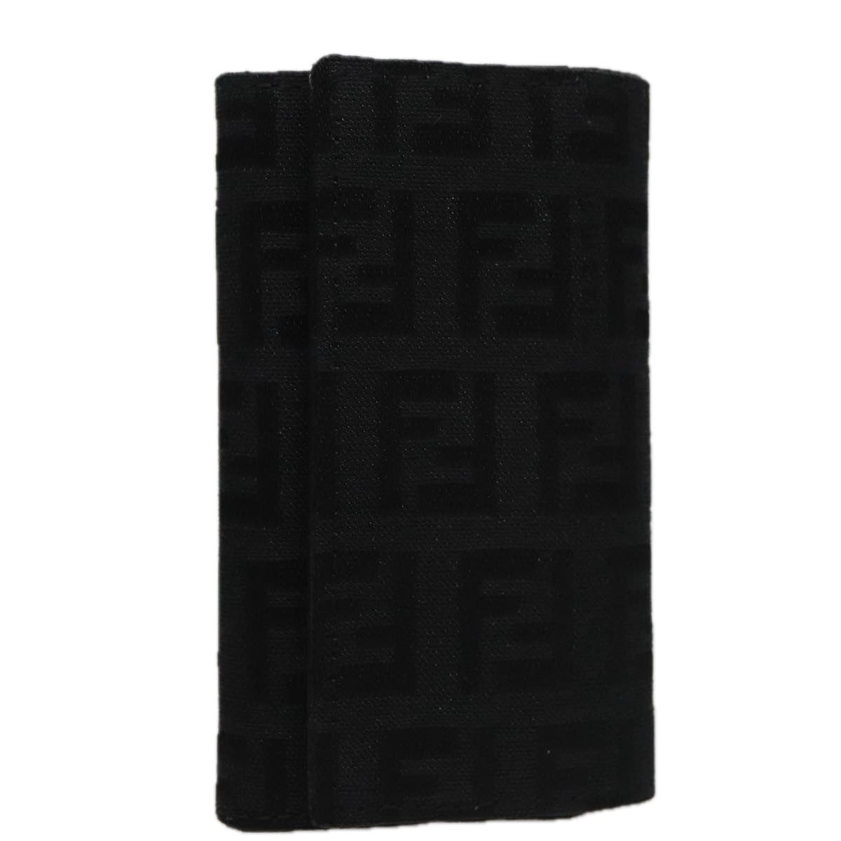 FENDI Zucchino Canvas Key Case Black am7391