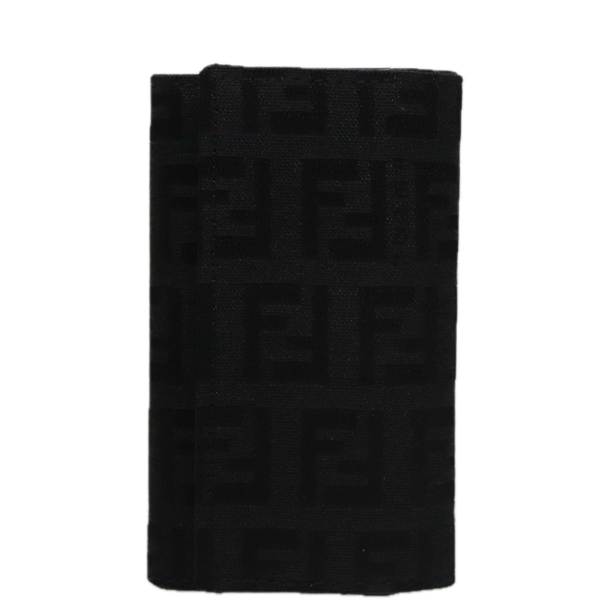 FENDI Zucchino Canvas Key Case Black am7391
