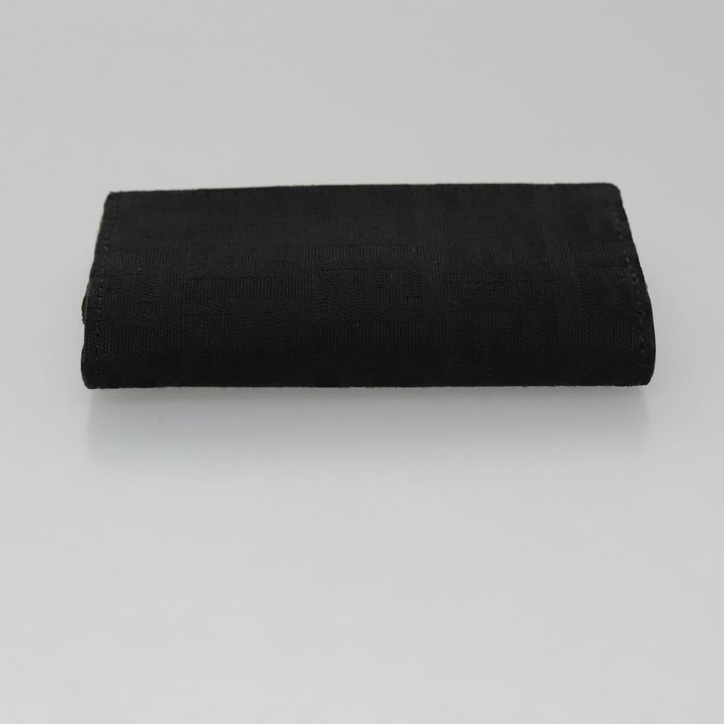 FENDI Zucchino Canvas Key Case Black am7391