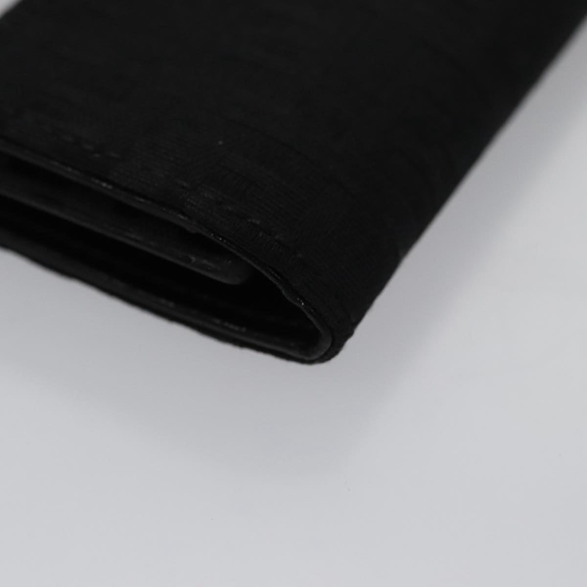 FENDI Zucchino Canvas Key Case Black am7391
