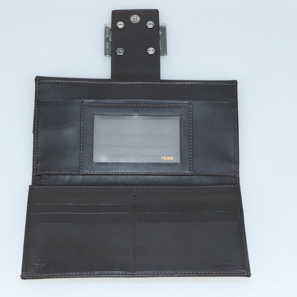 FENDI Zucchino Canvas Wallet Brown am7414