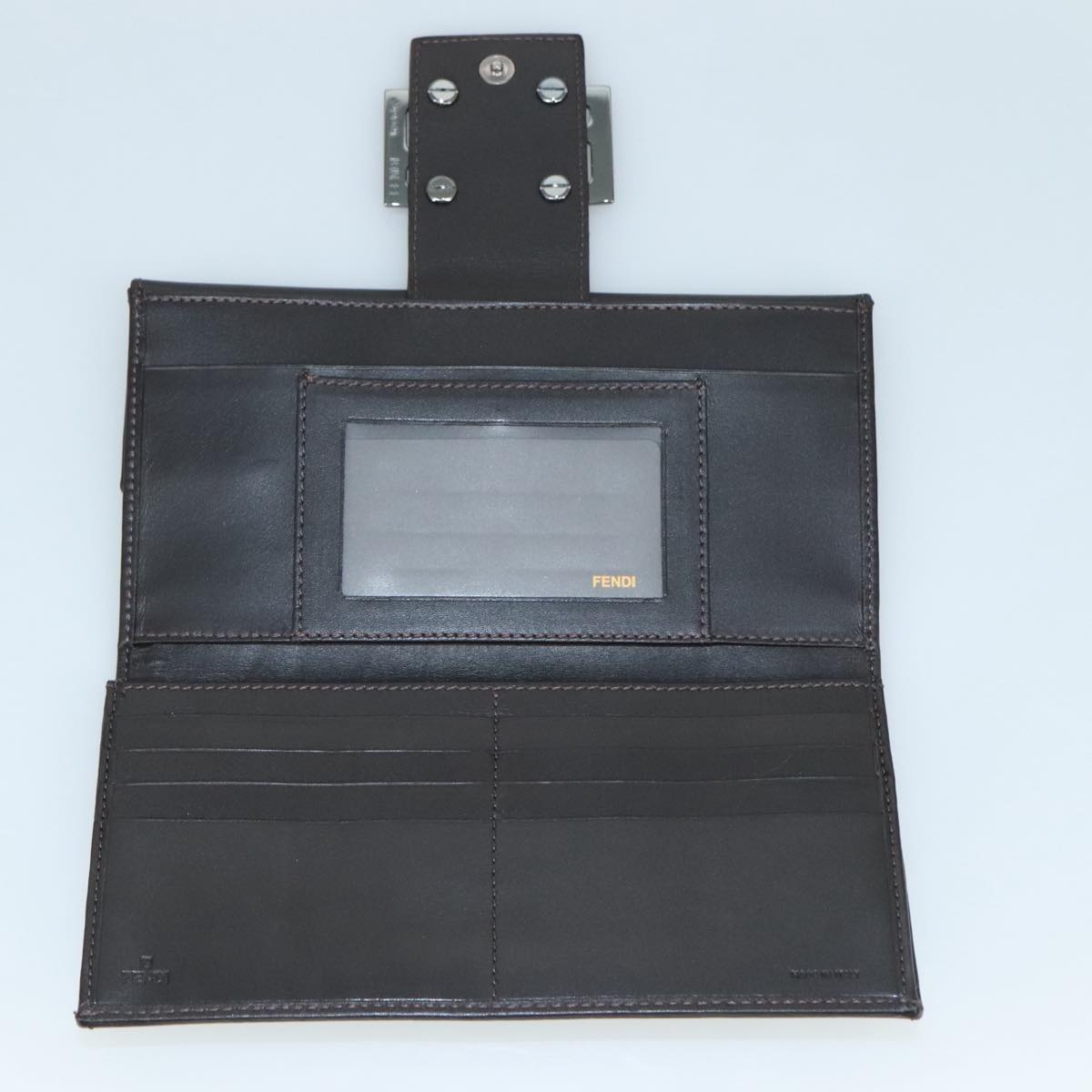 FENDI Zucchino Canvas Wallet Brown am7414