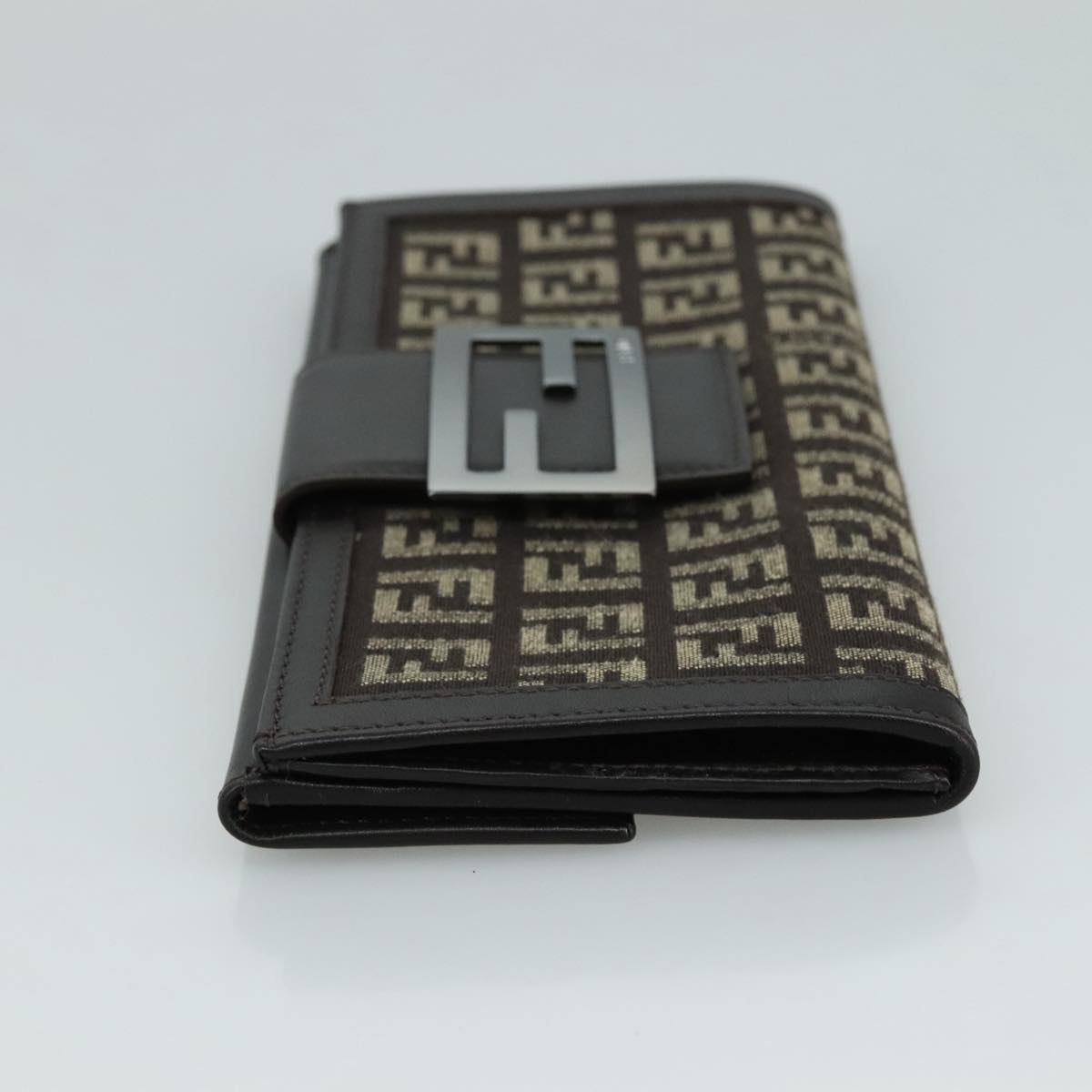 FENDI Zucchino Canvas Wallet Brown am7414