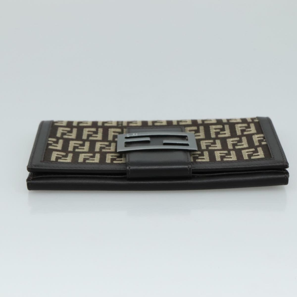 FENDI Zucchino Canvas Wallet Brown am7414