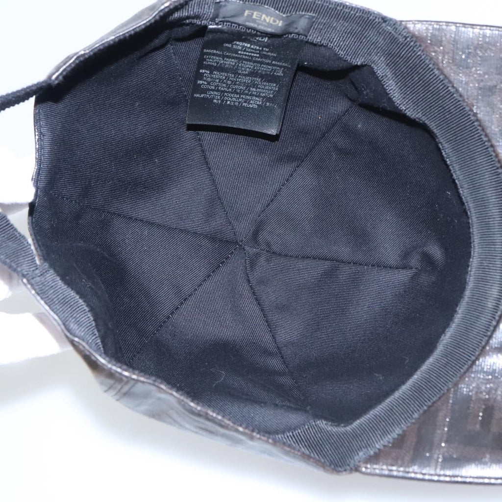 FENDI Zucca Canvas Cap Black Brown am7434