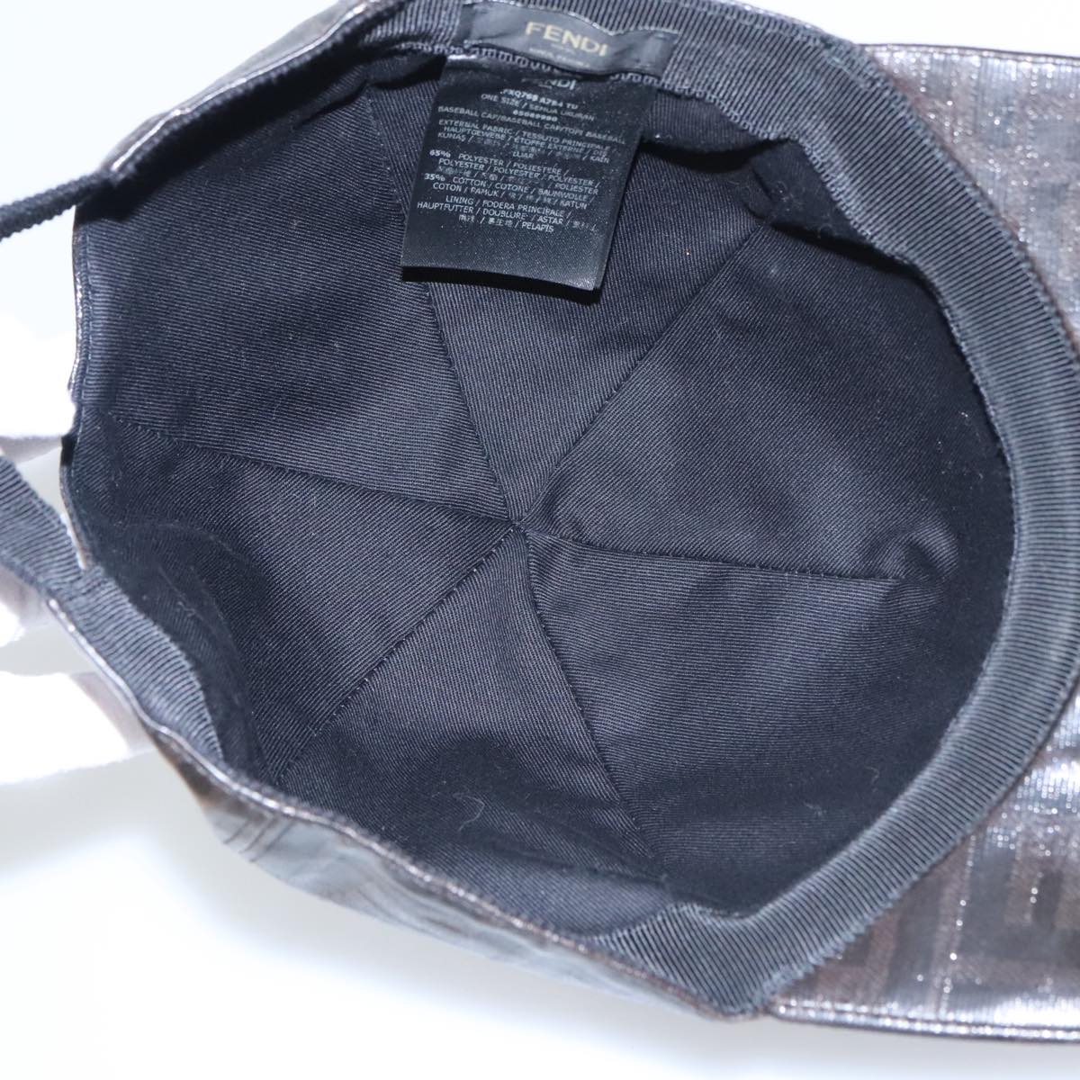 FENDI Zucca Canvas Cap Black Brown am7434