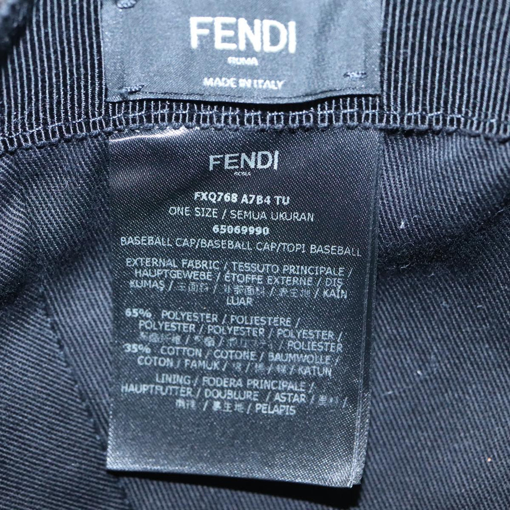 FENDI Zucca Canvas Cap Black Brown am7434
