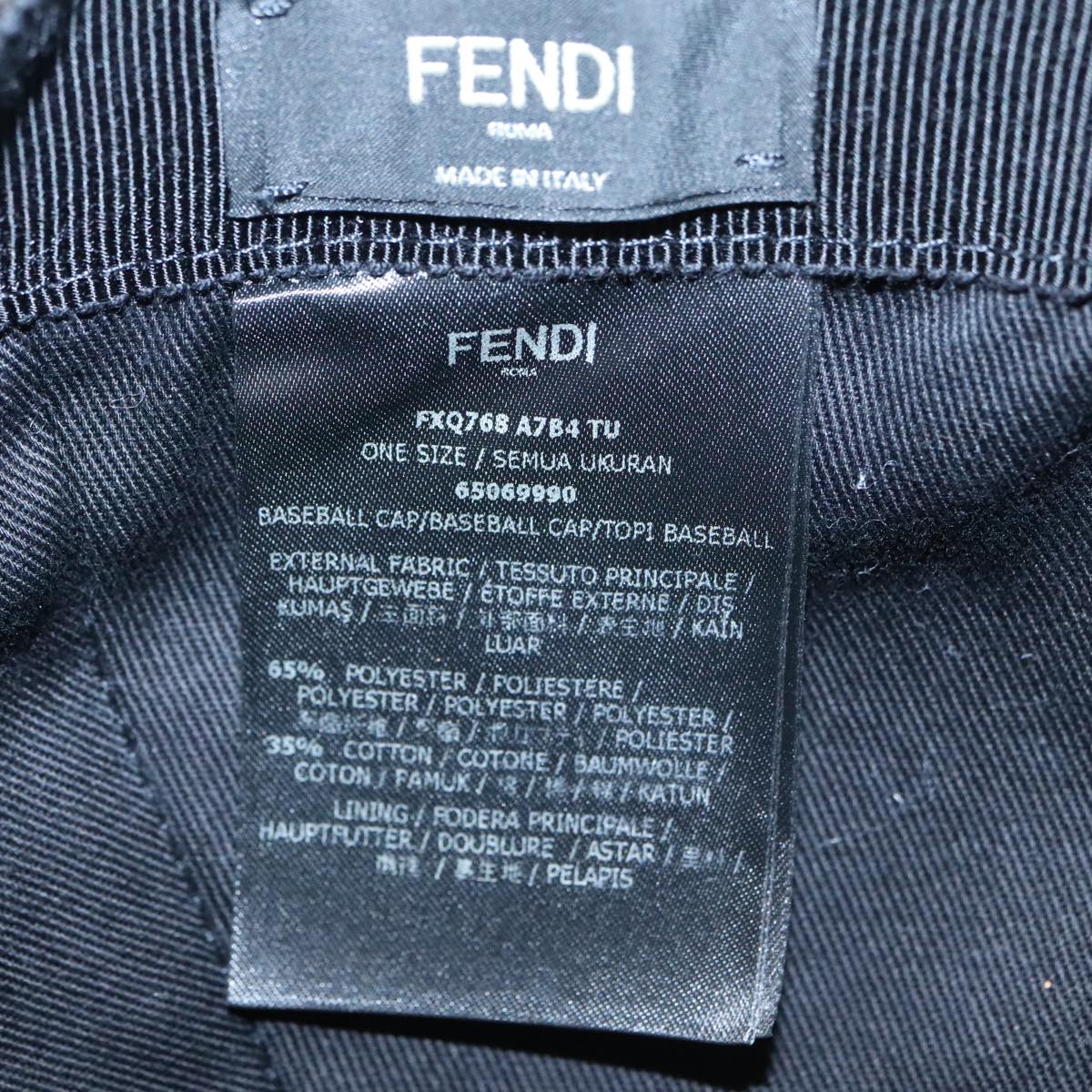 FENDI Zucca Canvas Cap Black Brown am7434