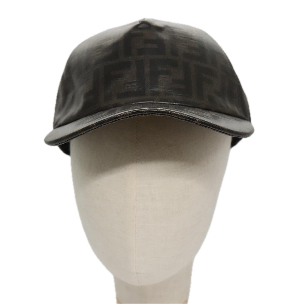 FENDI Zucca Canvas Cap Black Brown am7434