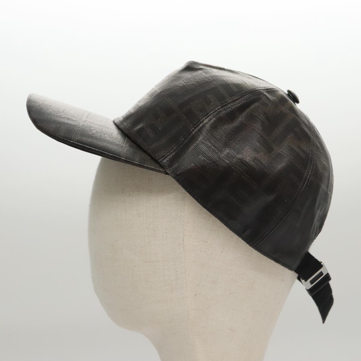FENDI Zucca Canvas Cap Black Brown am7434