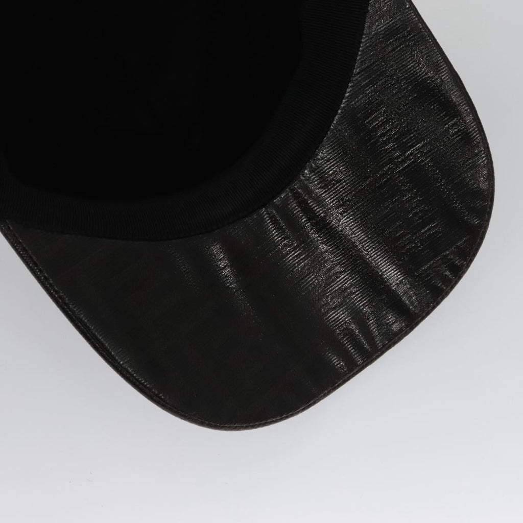 FENDI Zucca Canvas Cap Black Brown am7434