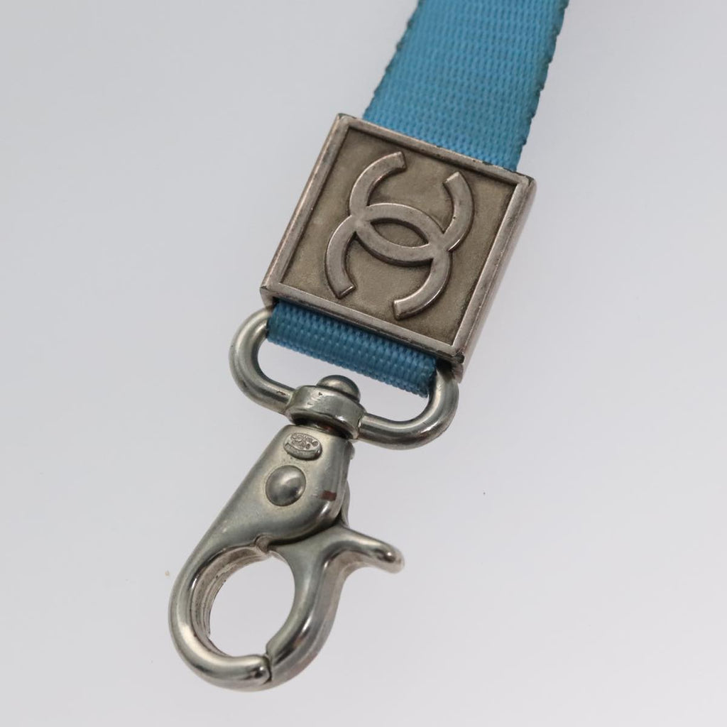 CHANEL Neck Strap Canvas Red Blue CC am7445