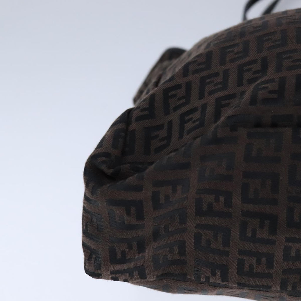 FENDI Zucchino Canvas Tote Bag Brown am7529