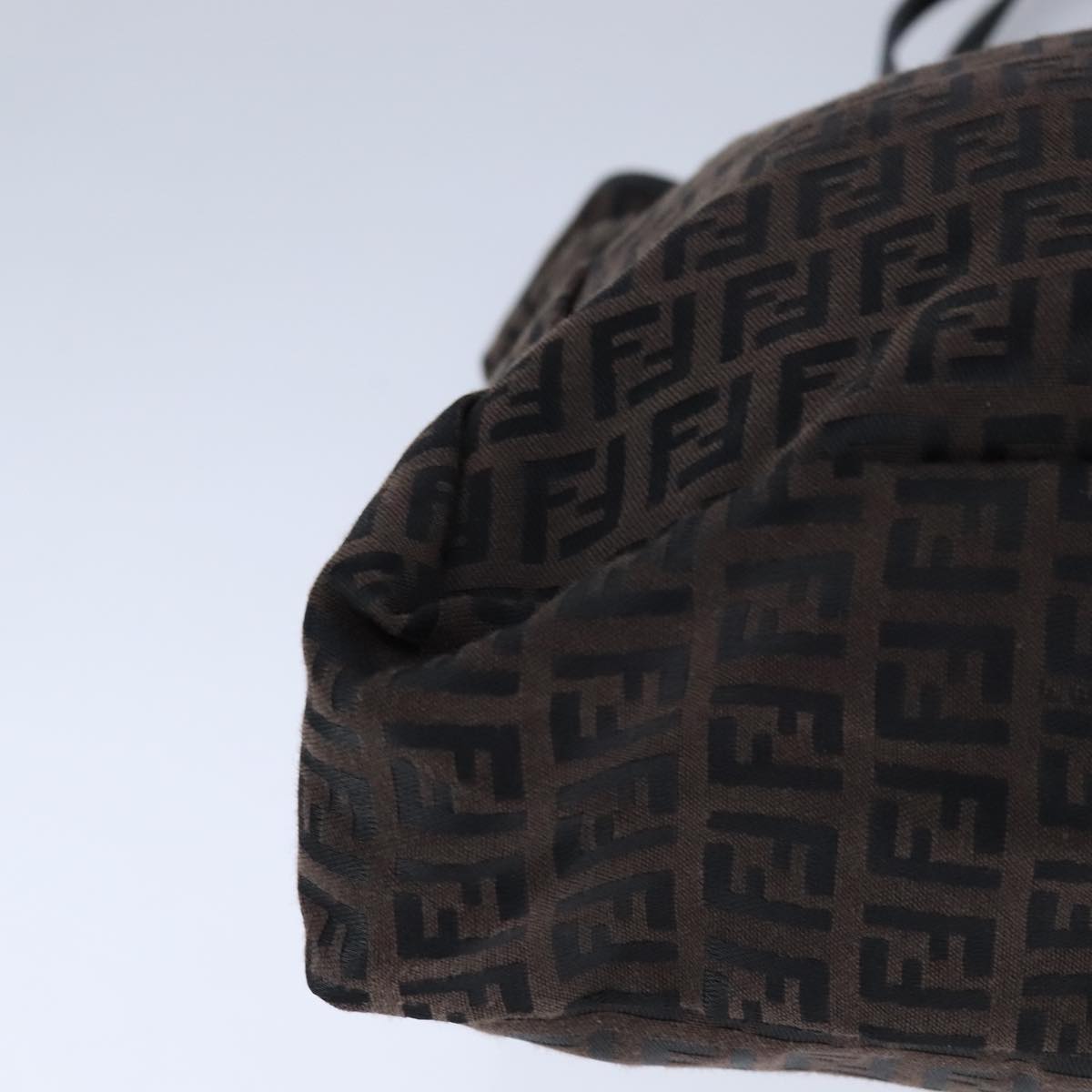 FENDI Zucchino Canvas Tote Bag Brown am7529