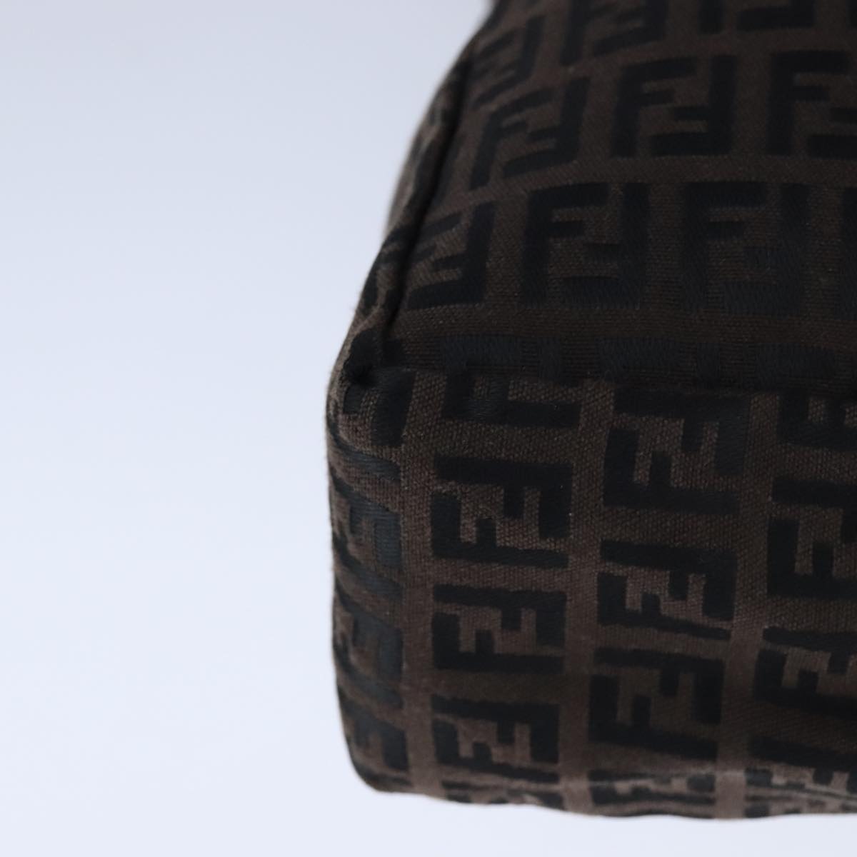 FENDI Zucchino Canvas Tote Bag Brown am7529
