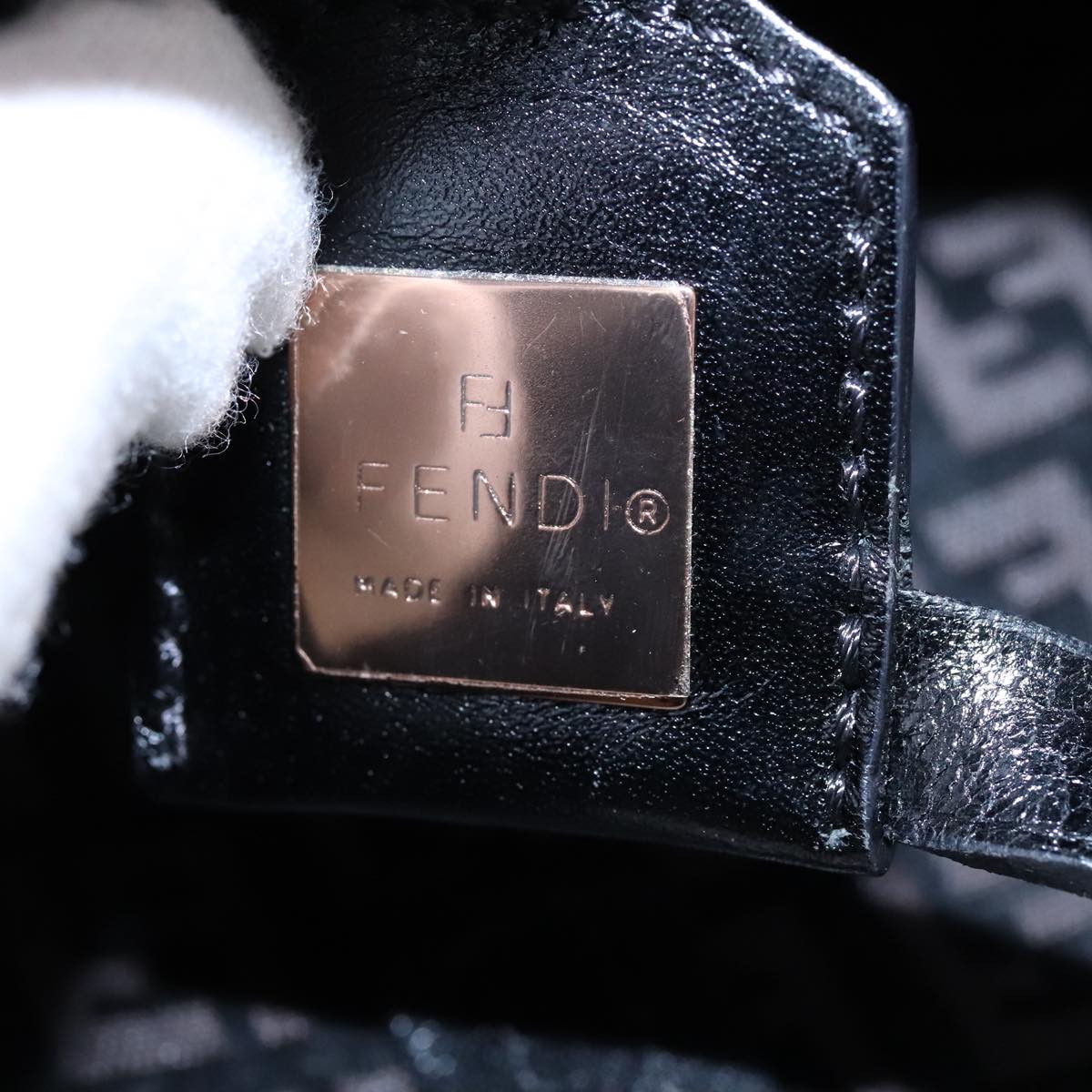 FENDI Zucchino Canvas Tote Bag Brown am7529