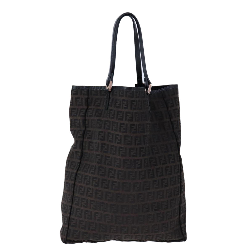 FENDI Zucchino Canvas Tote Bag Brown am7529