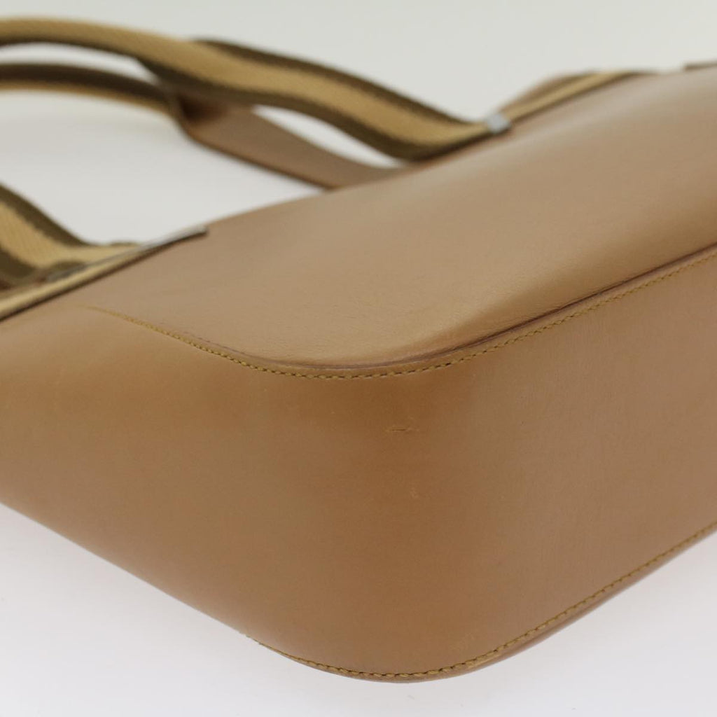 GUCCI Sherry Line Tote Bag Leather Beige Brown 73983 ar10000