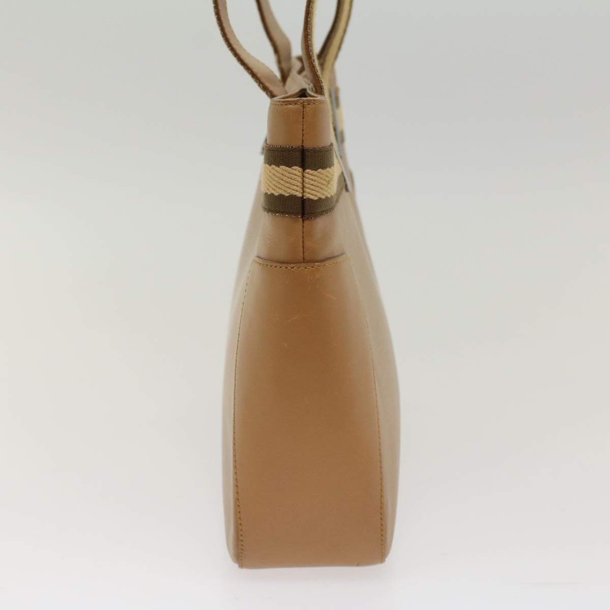 GUCCI Sherry Line Tote Bag Leather Beige Brown 73983 ar10000