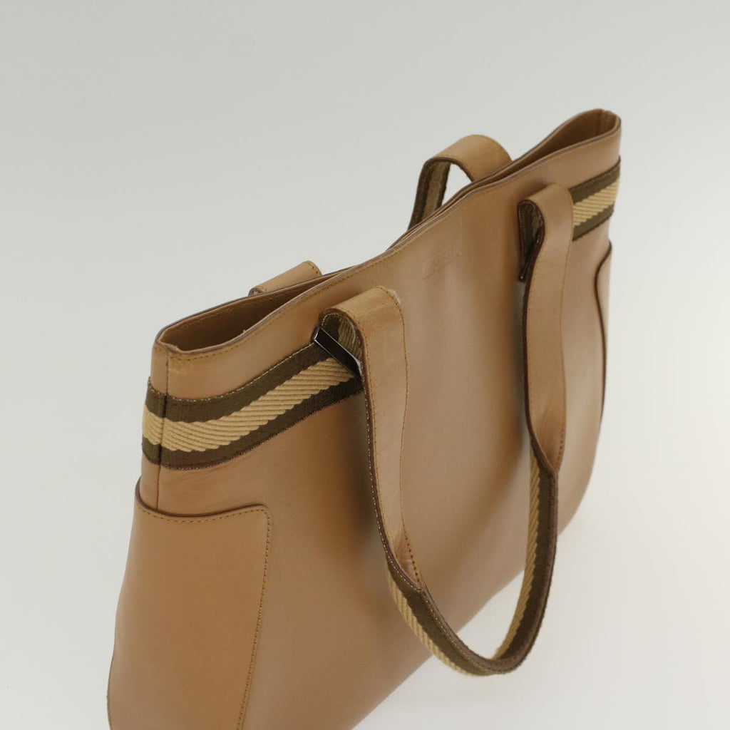 GUCCI Sherry Line Tote Bag Leather Beige Brown 73983 ar10000