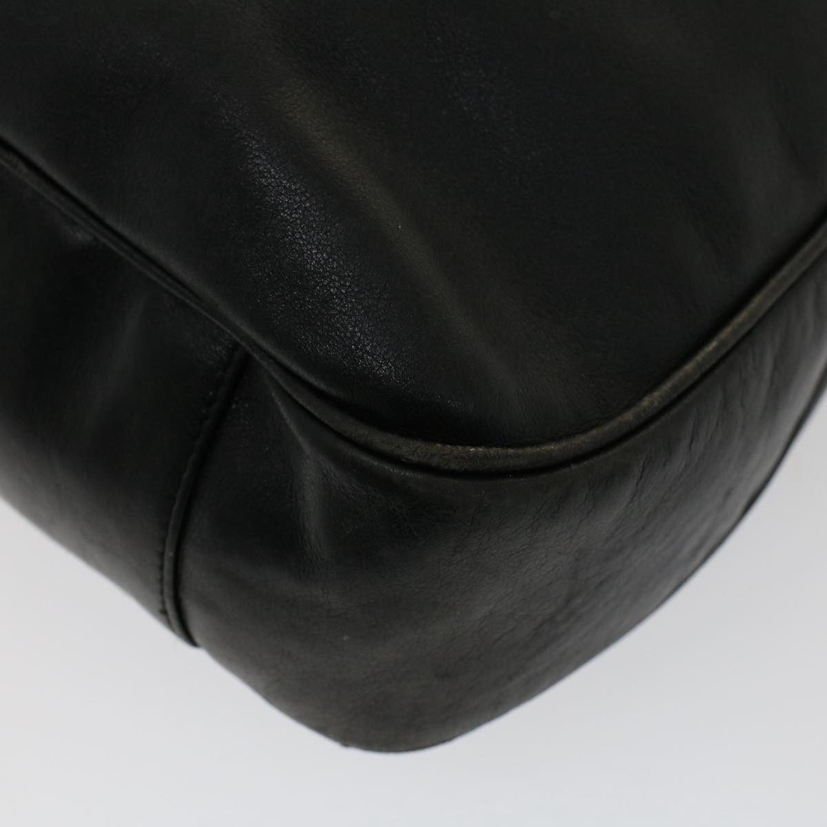 GUCCI Bamboo Shoulder Bag Leather 2way Black ar10030B