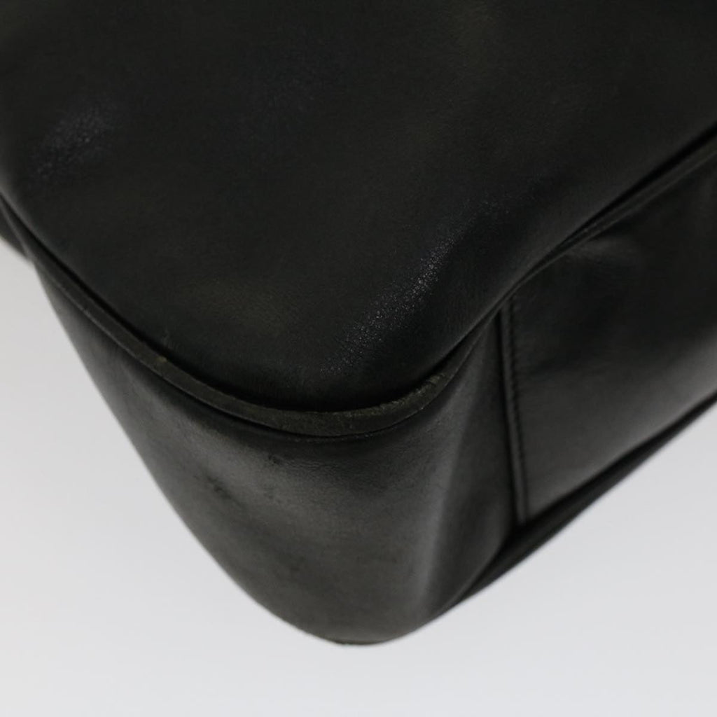 GUCCI Bamboo Shoulder Bag Leather 2way Black ar10030B