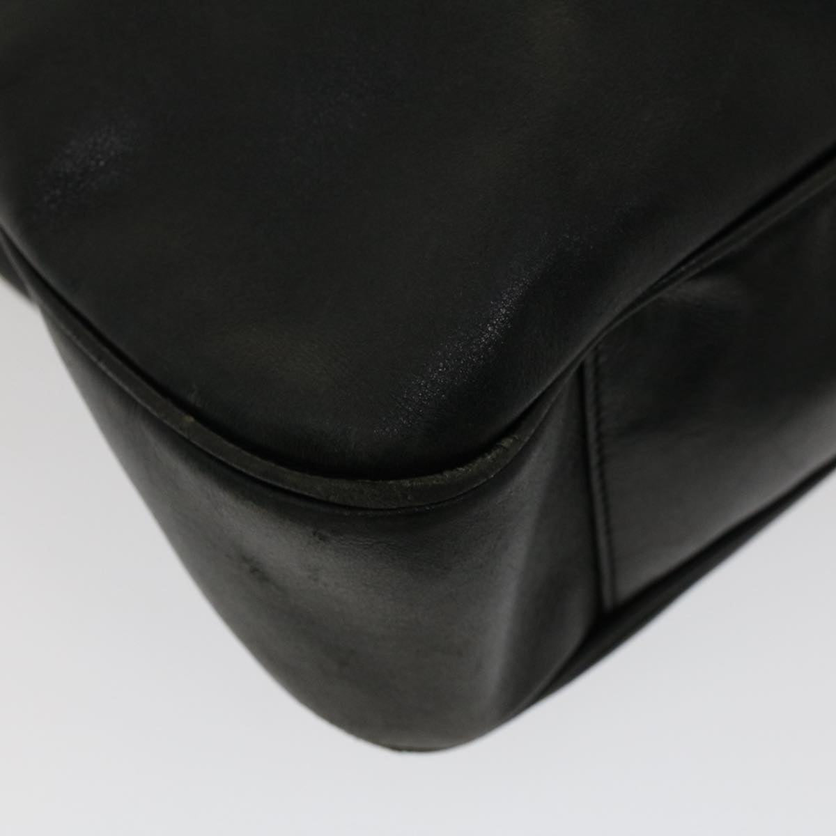 GUCCI Bamboo Shoulder Bag Leather 2way Black ar10030B
