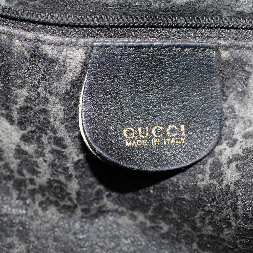 GUCCI Bamboo Shoulder Bag Leather 2way Black ar10030B