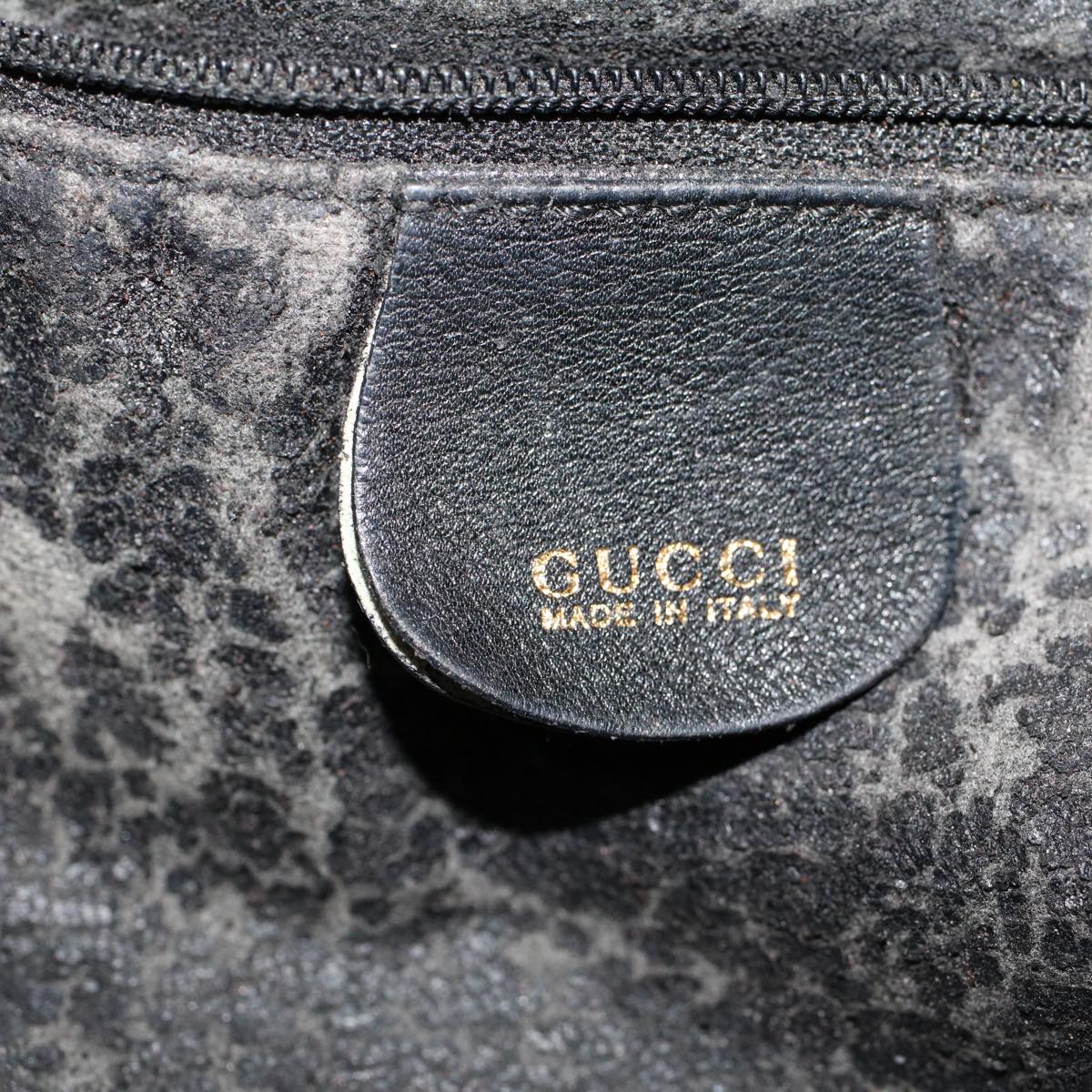 GUCCI Bamboo Shoulder Bag Leather 2way Black ar10030B