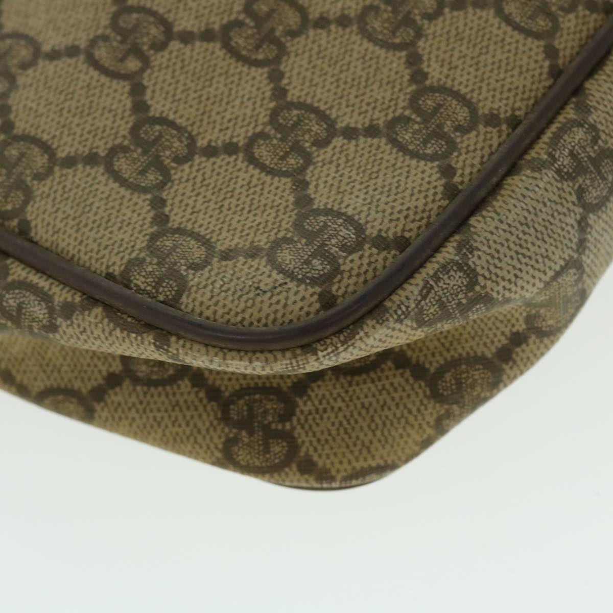 GUCCI GG Canvas Clutch Bag PVC Leather Beige 014.58.0128 ar10041B