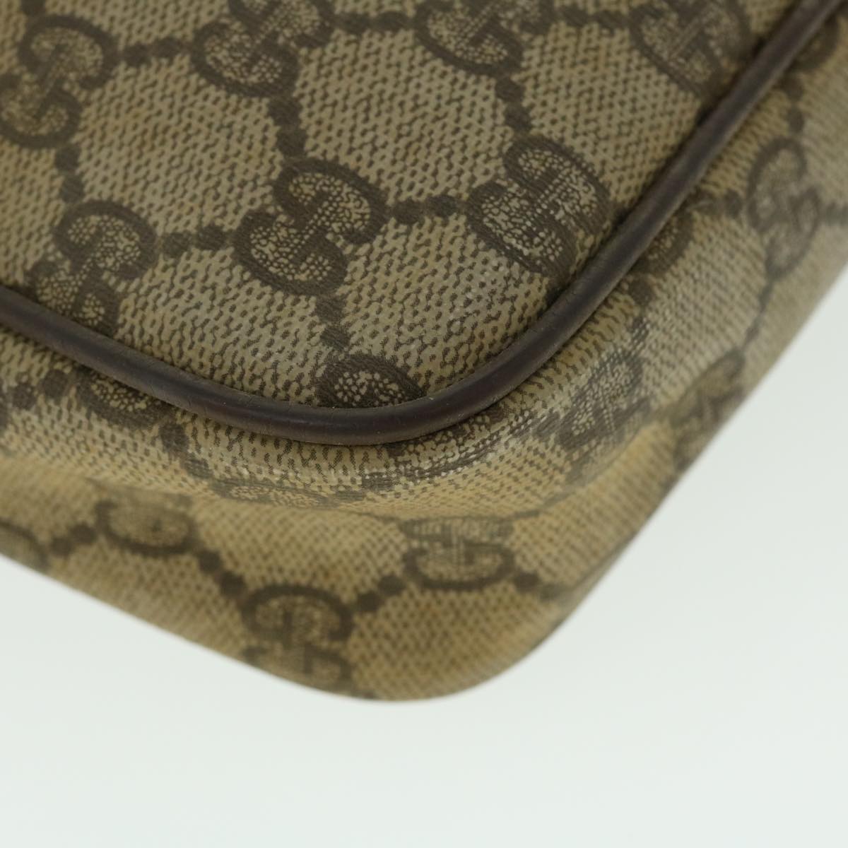 GUCCI GG Canvas Clutch Bag PVC Leather Beige 014.58.0128 ar10041B