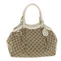 GUCCI GG Canvas Hand Bag Beige 211944 ar10073