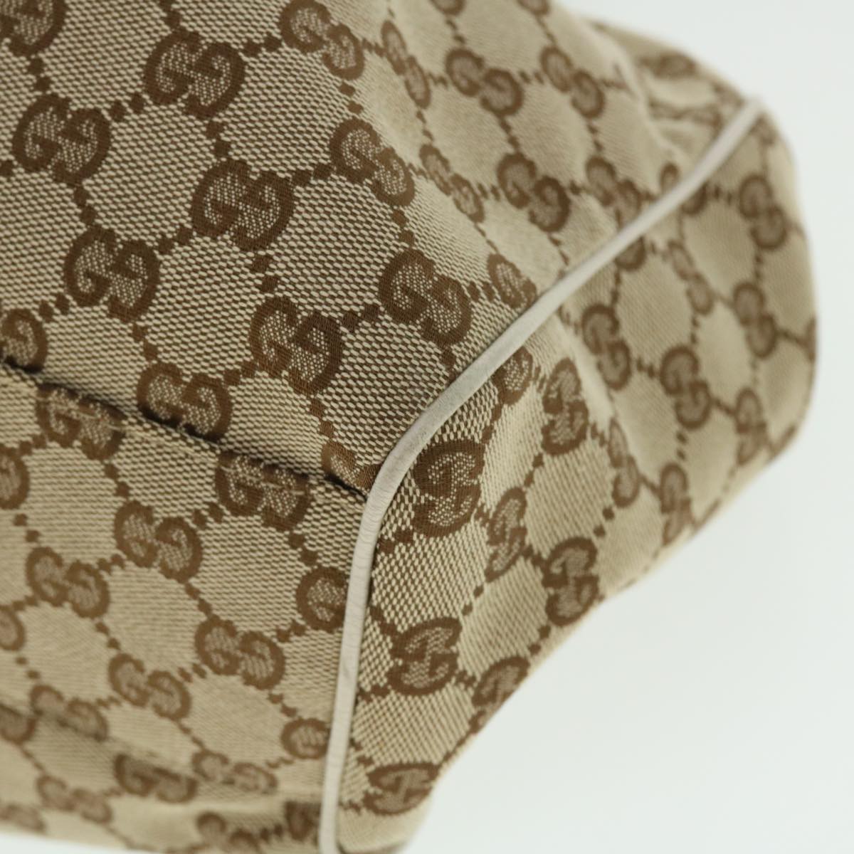 GUCCI GG Canvas Hand Bag Beige 211944 ar10073