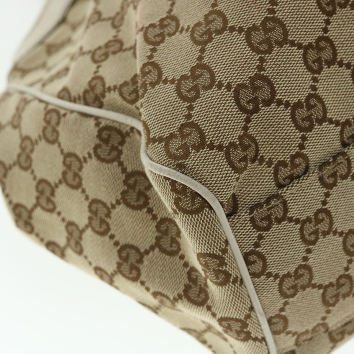 GUCCI GG Canvas Hand Bag Beige 211944 ar10073
