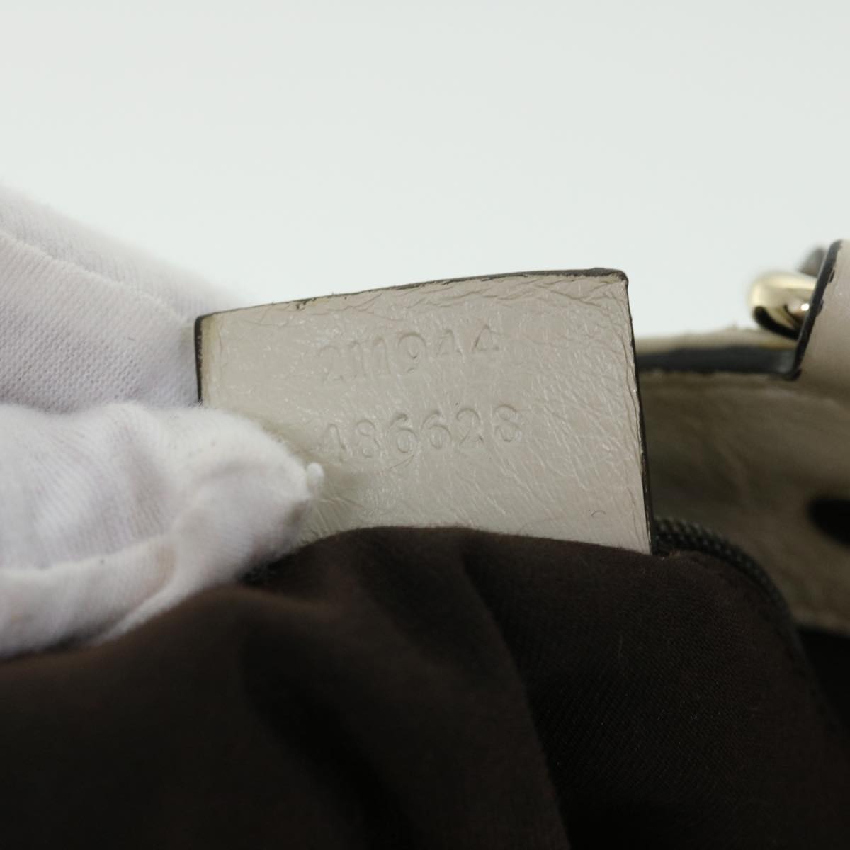 GUCCI GG Canvas Hand Bag Beige 211944 ar10073