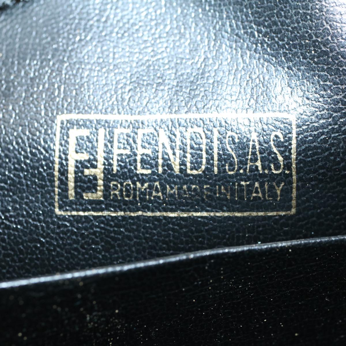FENDI Zucchino Canvas Clutch Bag Vintage Brown ar10173