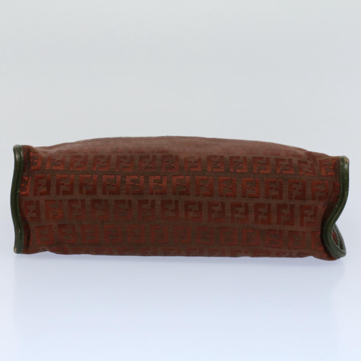 FENDI Zucchino Canvas Clutch Bag Vintage Brown ar10173