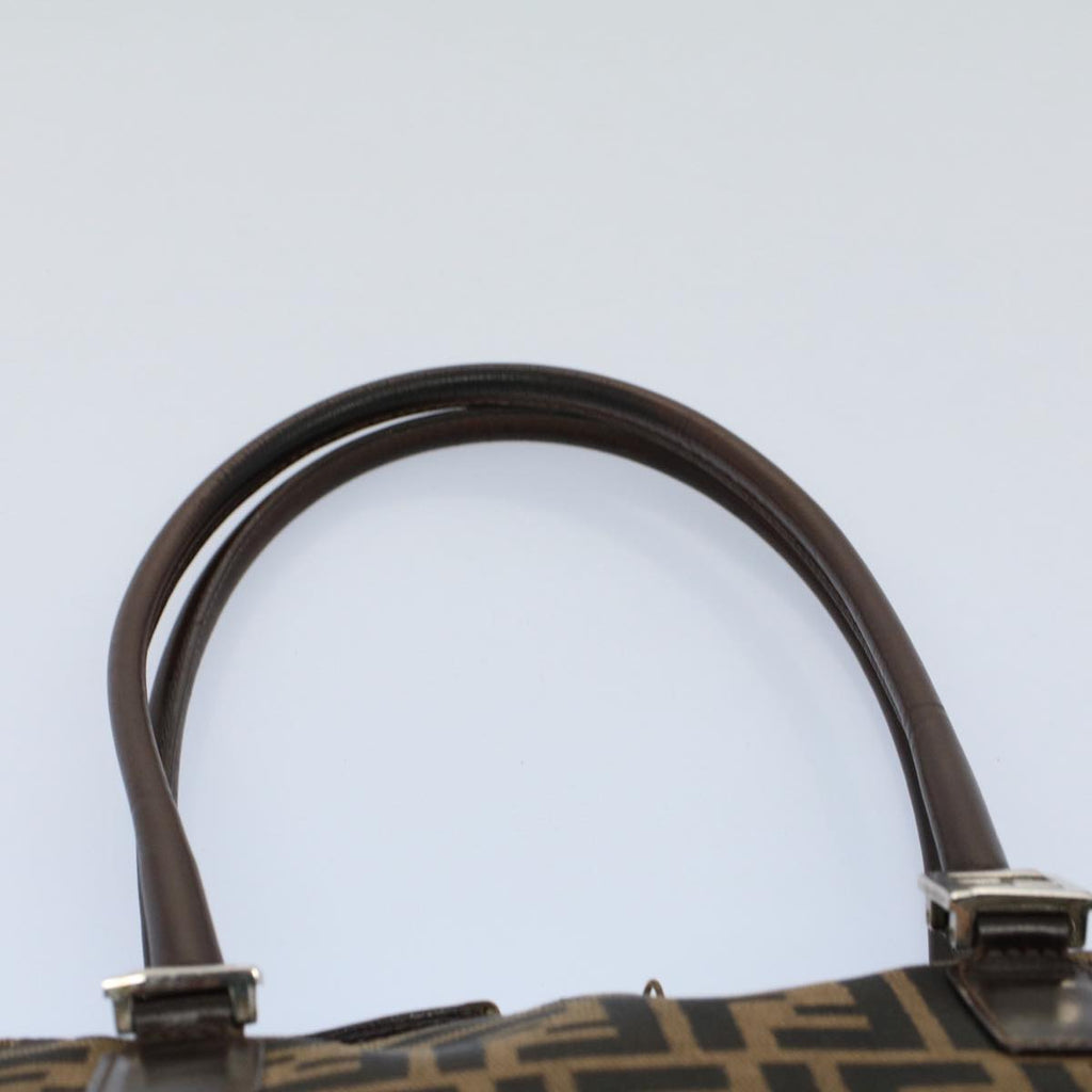 FENDI Zucca Canvas Shoulder Bag Black Brown ar10174