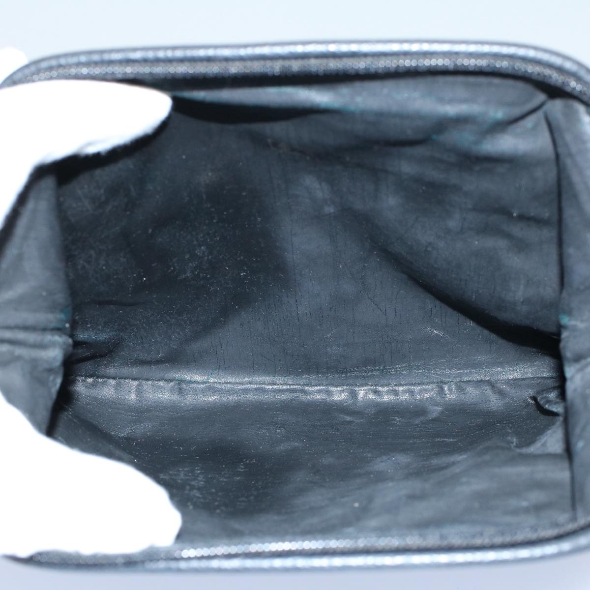 GUCCI Pouch Leather Black ar10176