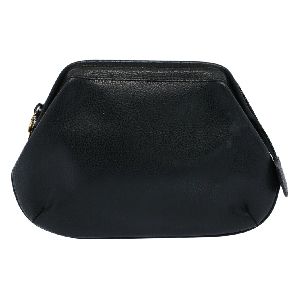 GUCCI Pouch Leather Black ar10176