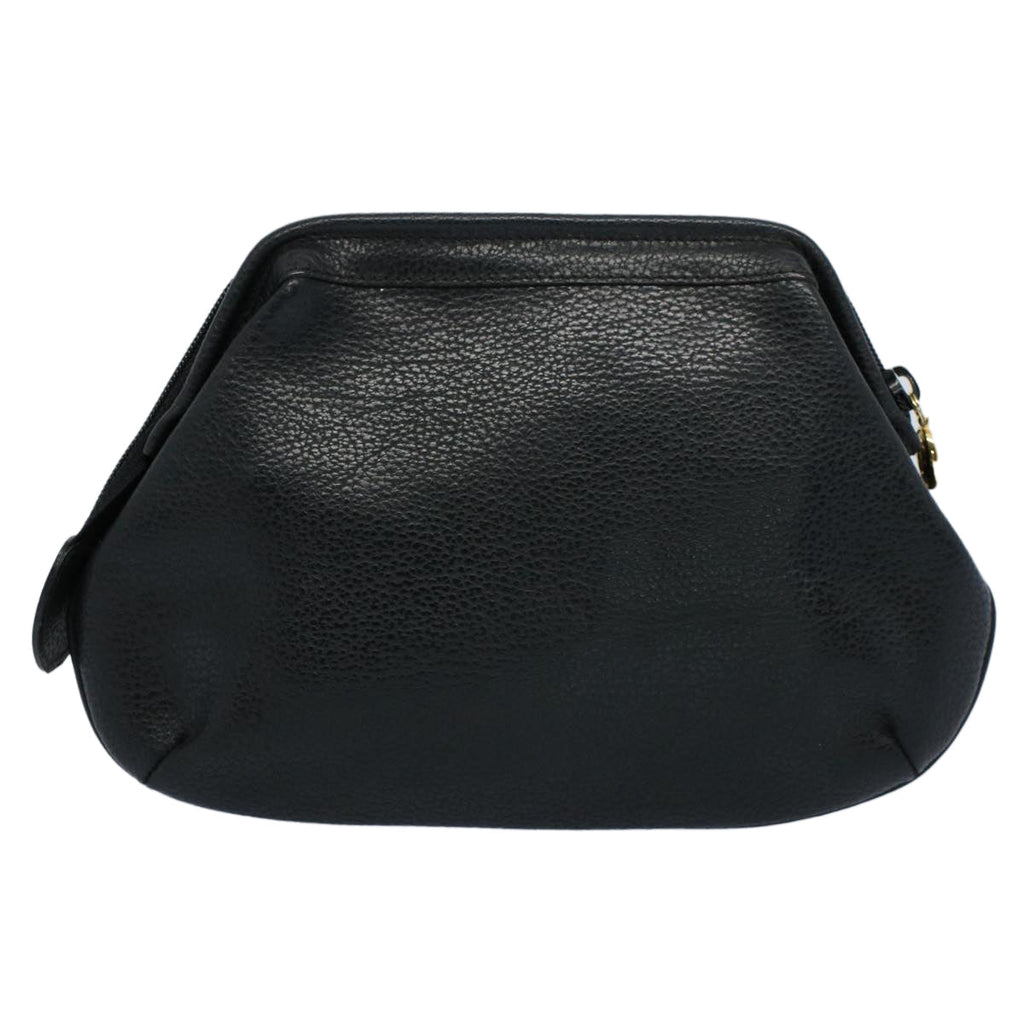 GUCCI Pouch Leather Black ar10176