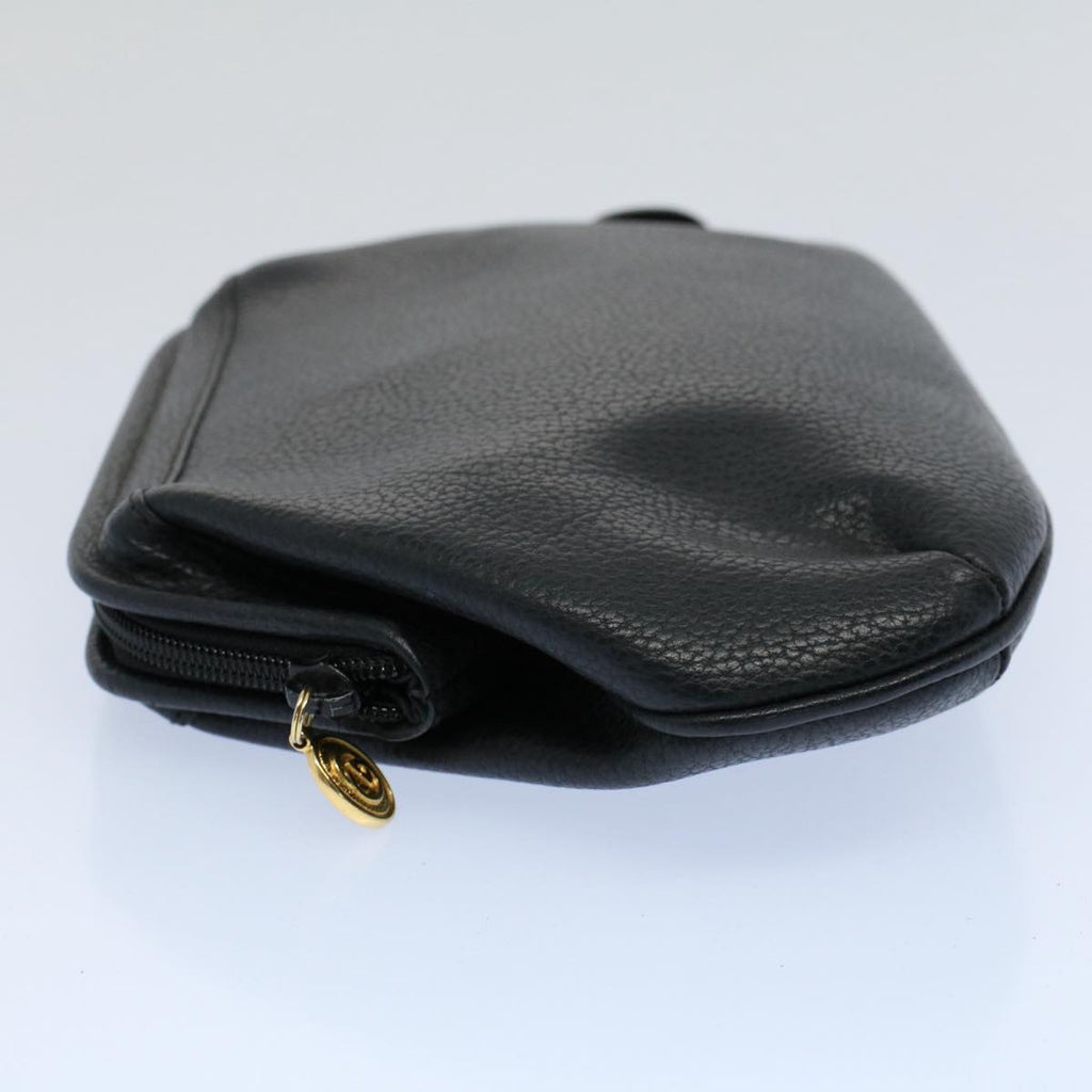 GUCCI Pouch Leather Black ar10176