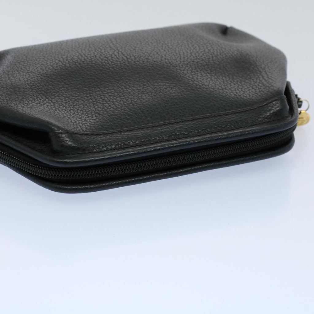 GUCCI Pouch Leather Black ar10176
