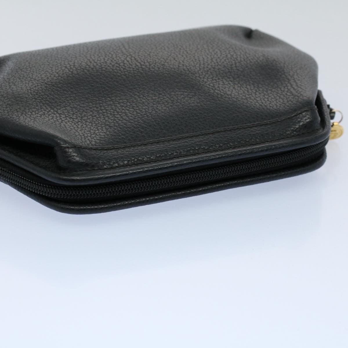 GUCCI Pouch Leather Black ar10176