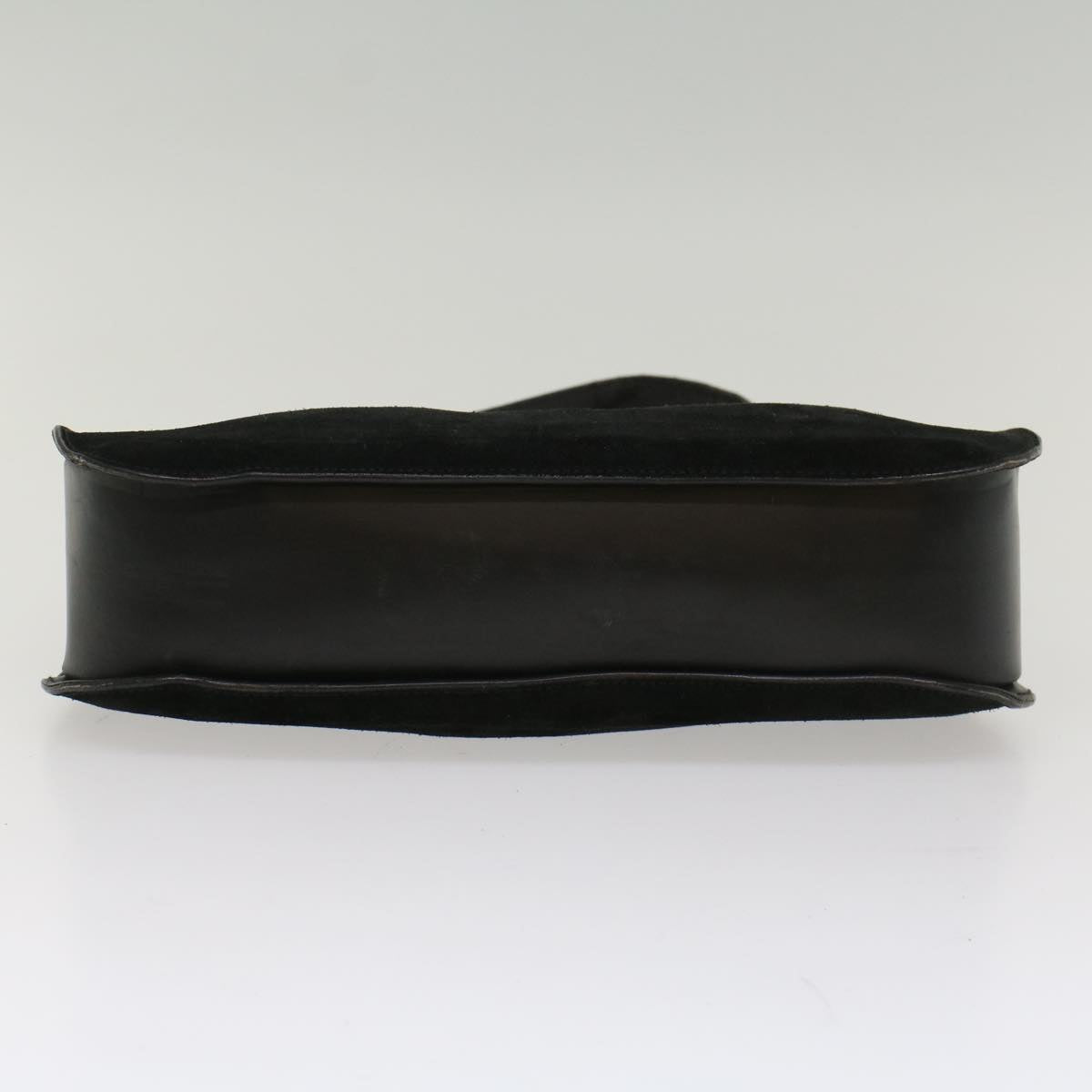 GUCCI Shoulder Bag Suede Leather Black ar10182