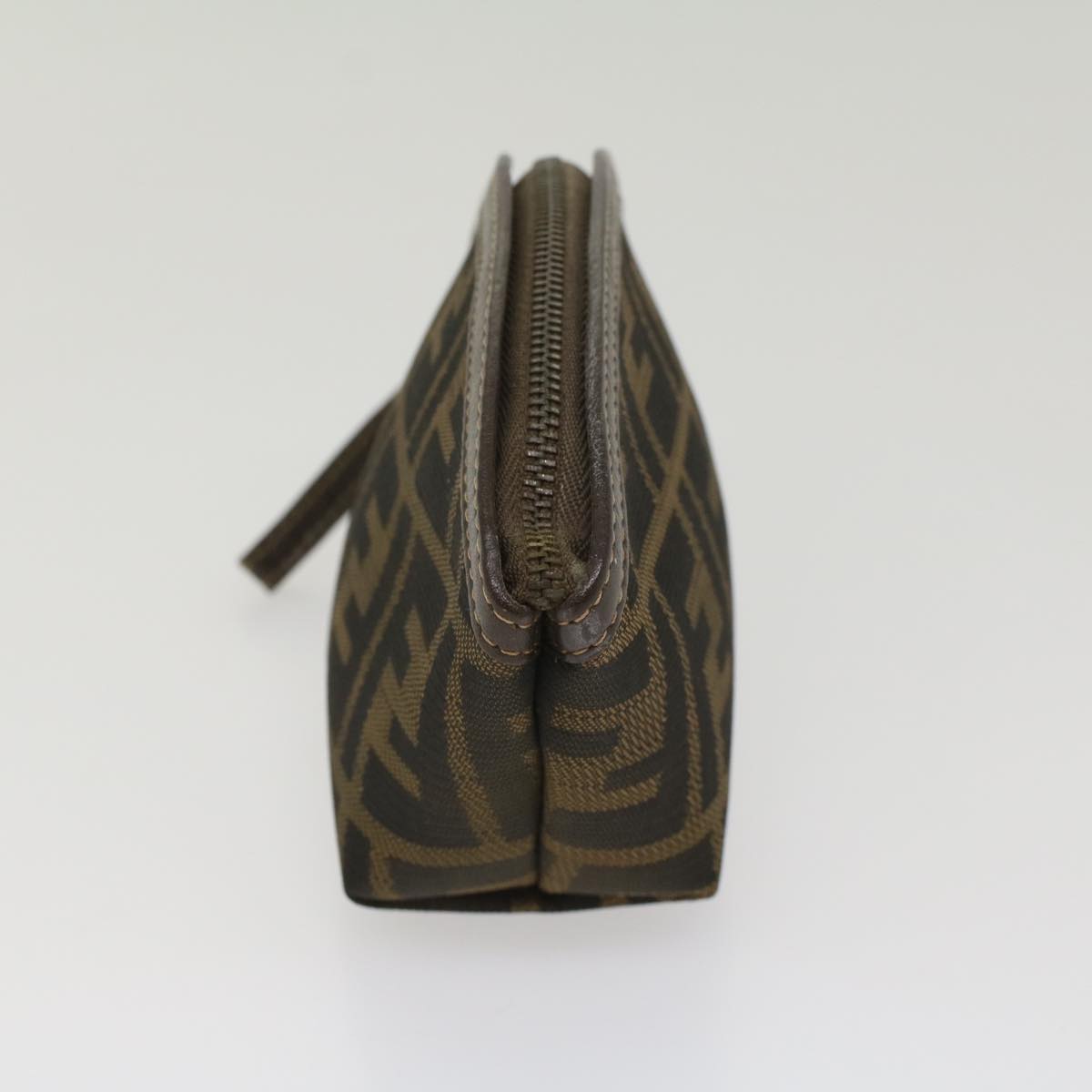 FENDI Zucca Canvas Pouch Black Brown ar10187