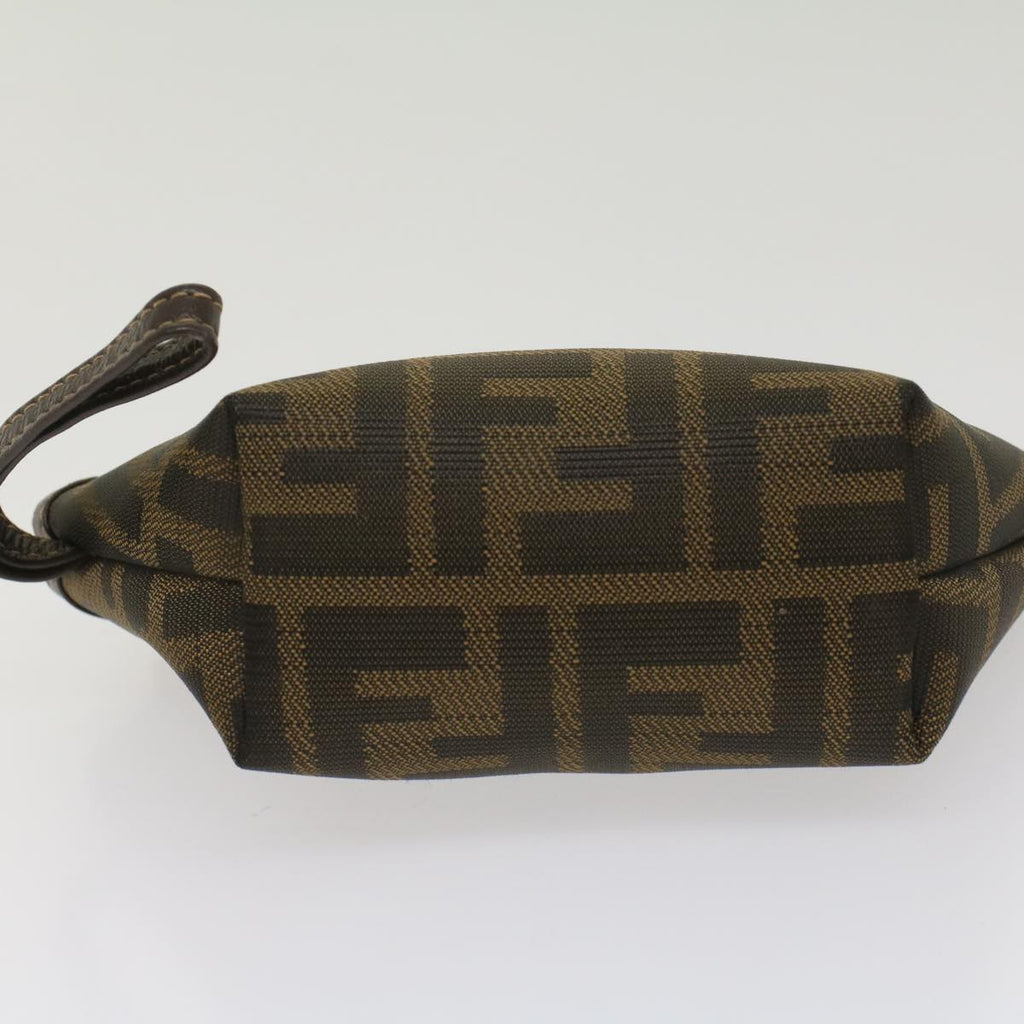 FENDI Zucca Canvas Pouch Black Brown ar10187