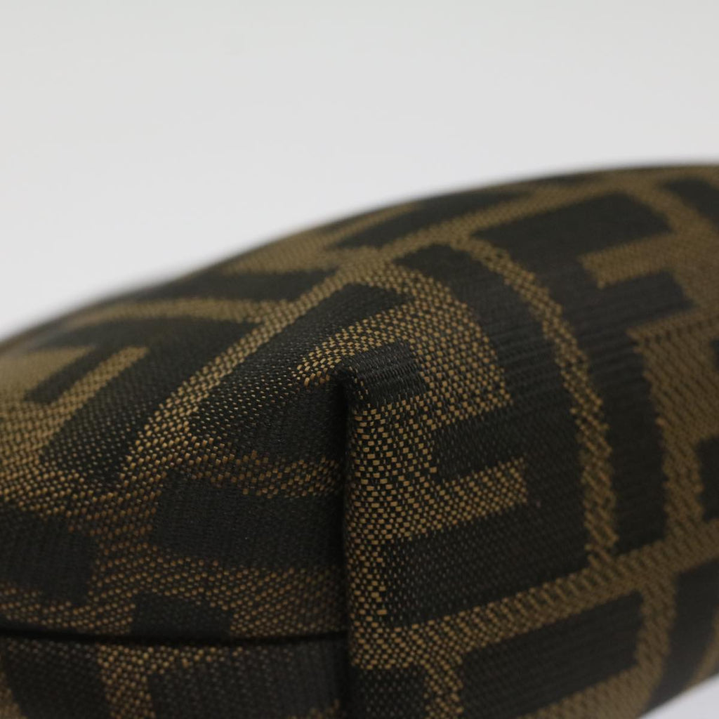 FENDI Zucca Canvas Pouch Black Brown ar10187